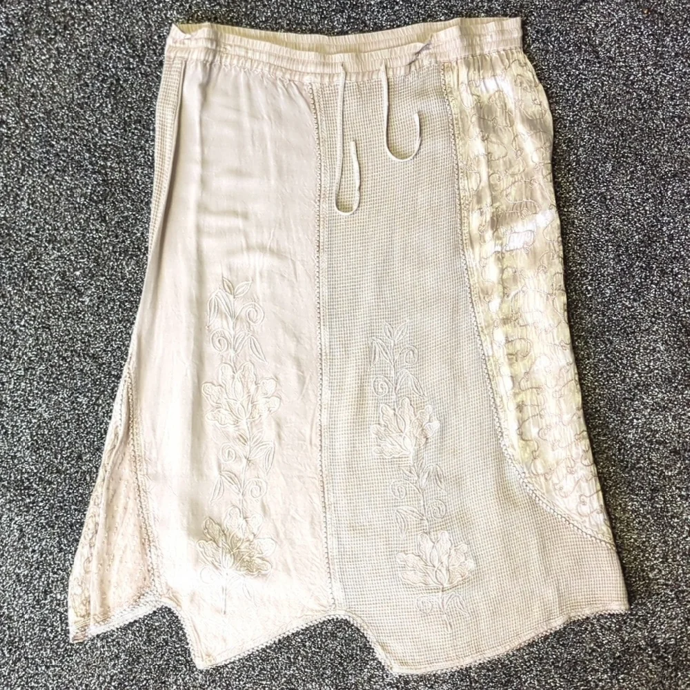 Vintage Indian Tropical Fashion 2-Piece Set Top&Skirt L Boho Festival Rayon NWT - Picture 8 of 13